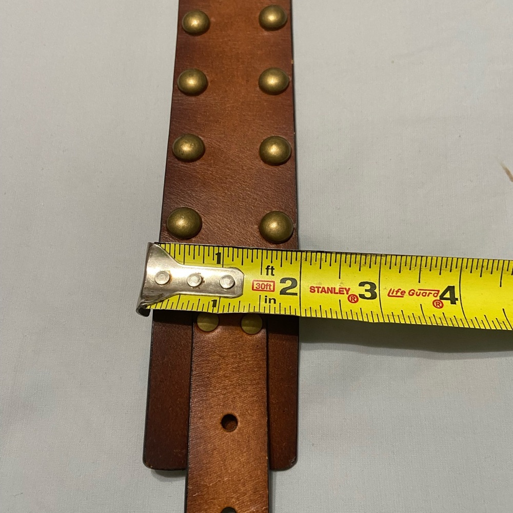 Brand New NOBO Studded Brown Leather Belt XL - Picture 6 of 9